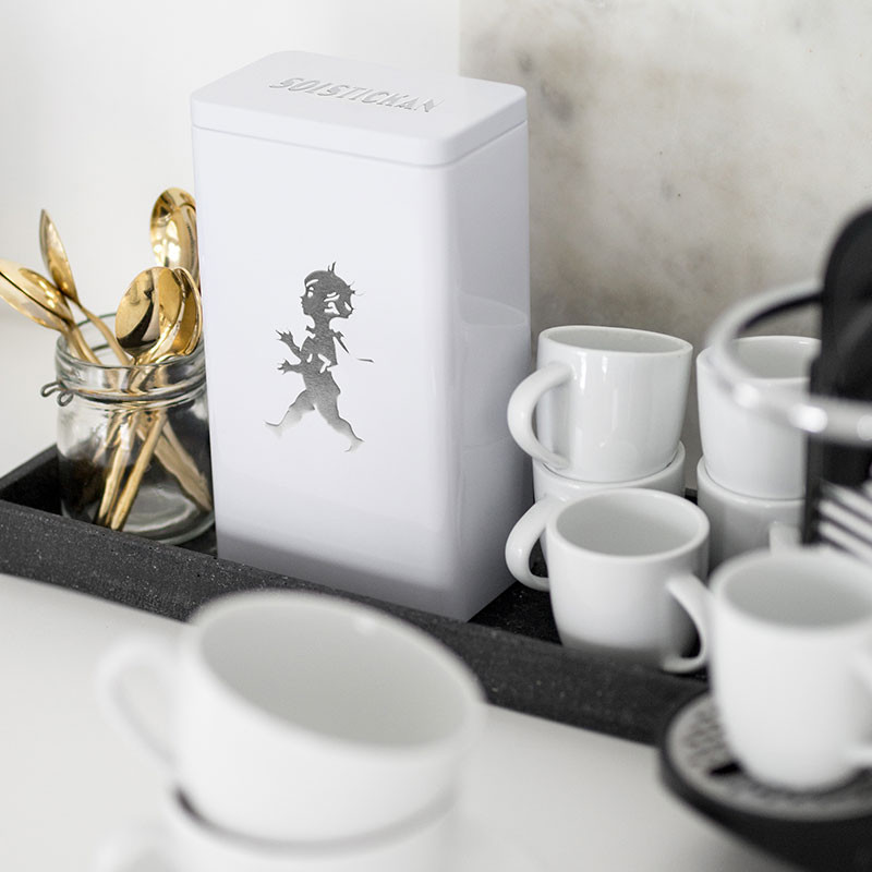 Kaffeburk Vit Högblank Solstickan Design