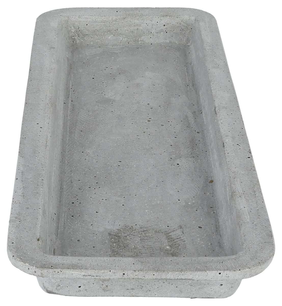 Avlångt betongljusfat för blockljus 35 cm