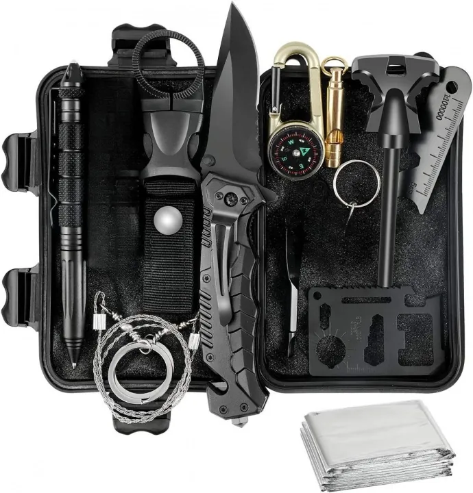Överlevnadskit i 10 Delar - Svart