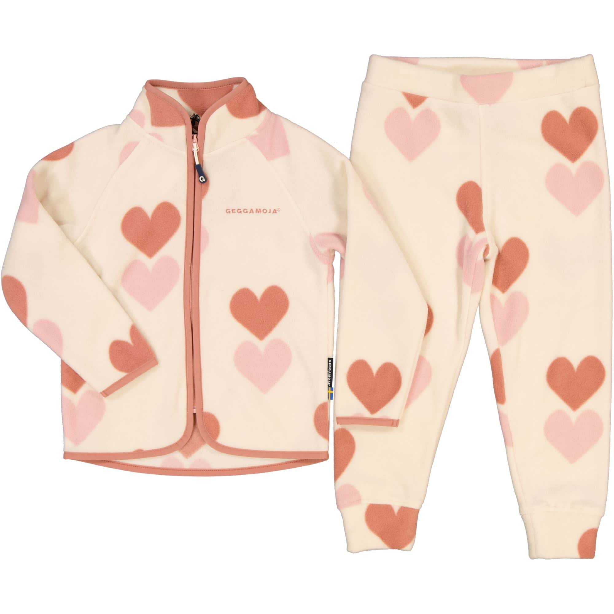 Pink Hearts Fleece Set