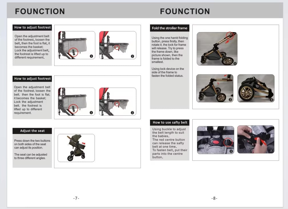Movebaby V9 Lightweight 3-in-1 Stroller