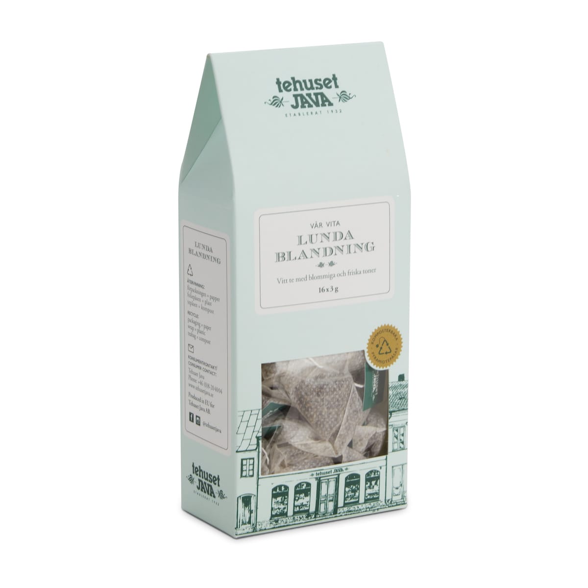 Vit Lundablandning Te 16-Pack