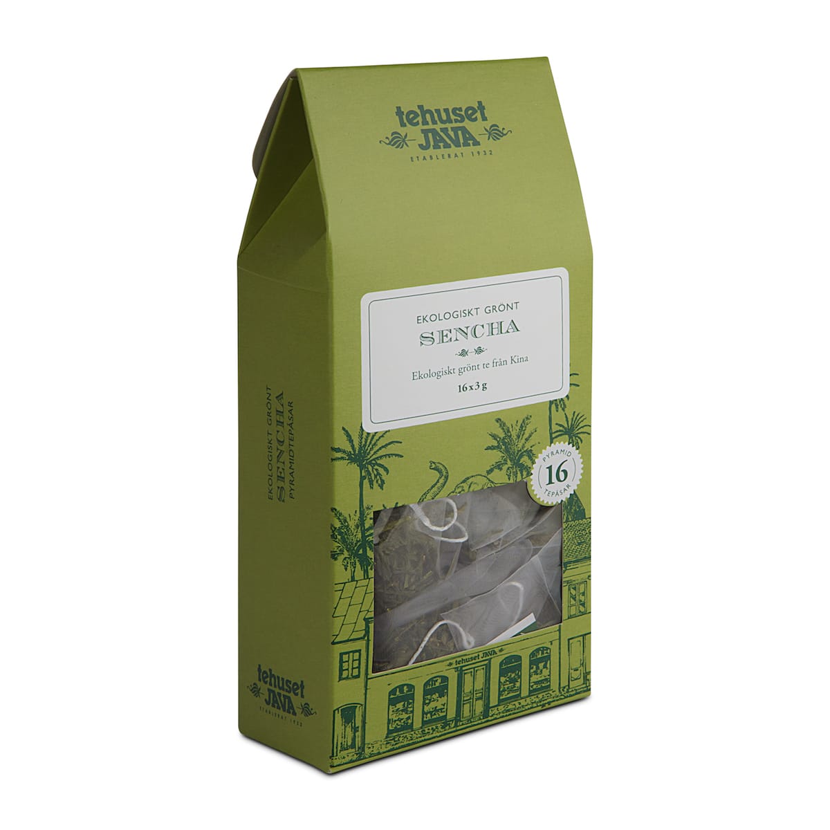 Ekologisk Grön Sencha Tepåsar 16-pack