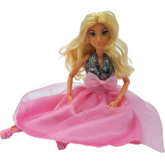 Anlily docka med klänning och smycken