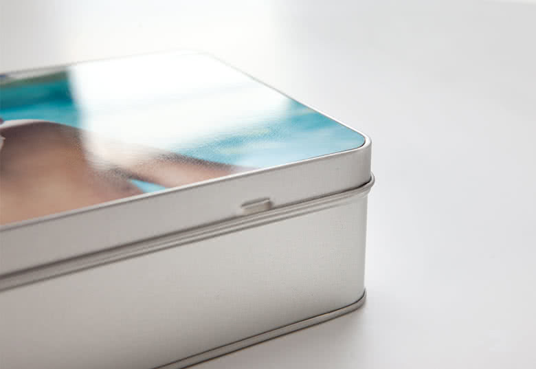 Metallkakburk med personligt foto