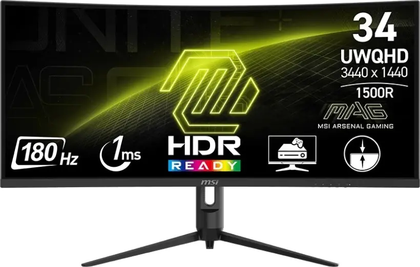 MSI MAG 342CQR E2 Curved Gaming Monitor.