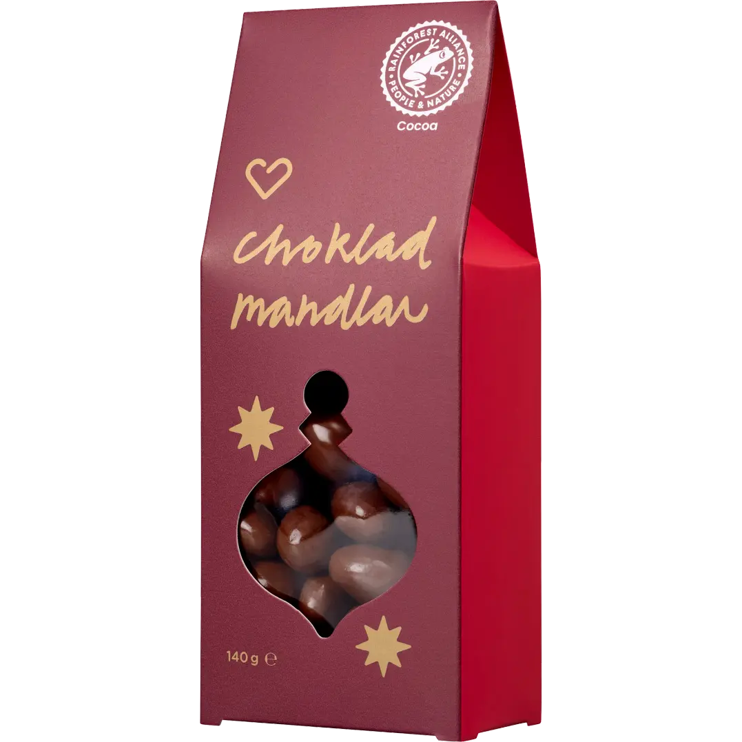 Hjärtats Chokladmandlar 140 g.