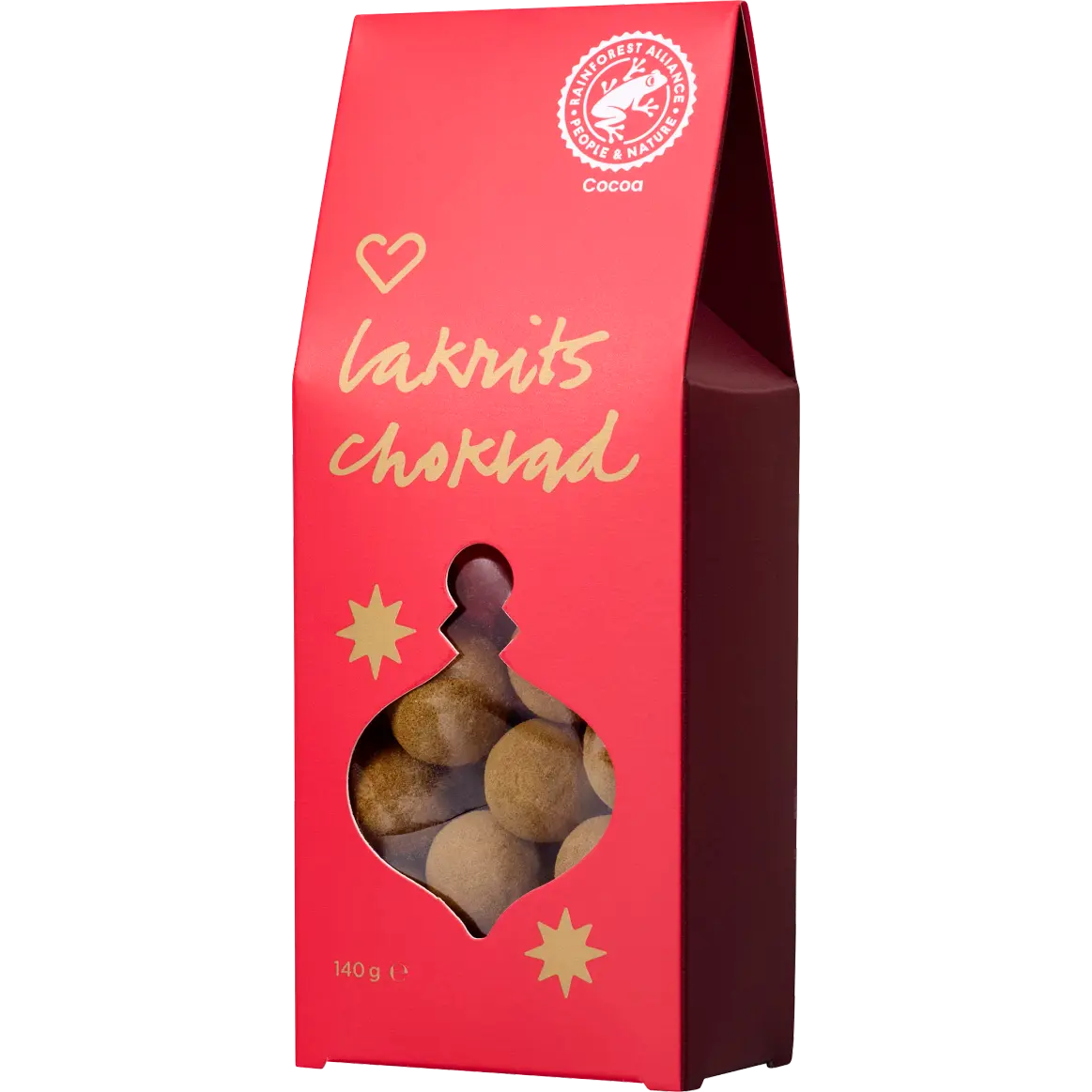 Hjärtats lakritschoklad 140 g.