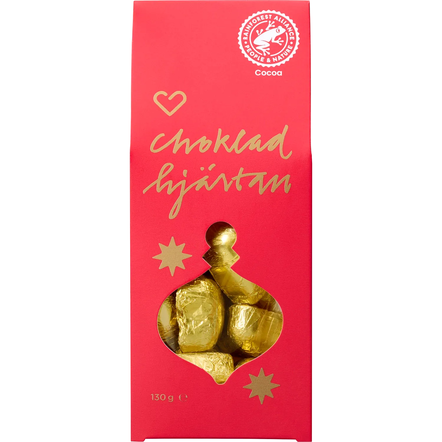 Hjärtats Fyllda Chokladhjärtan 130 g.