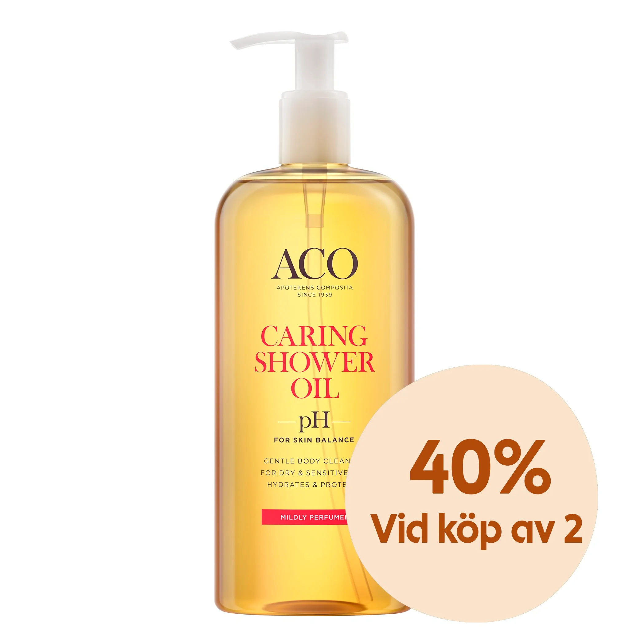ACO Caring Shower Oil Parfymerad 400 ml.