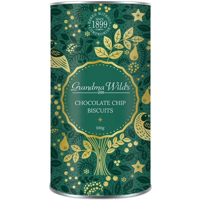 Grandma Wild's Grön Presenttub med Chokladkakor 100g