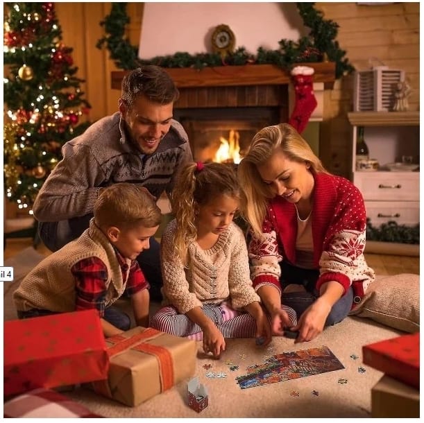 Adventskalender 2025 Pussel Santa i Fåtölj