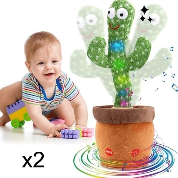 2-pack Dansande Pratande Kaktusleksak