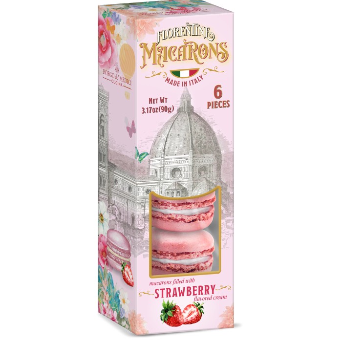 Borgo de Medici Jordgubbsmakaroner 90g