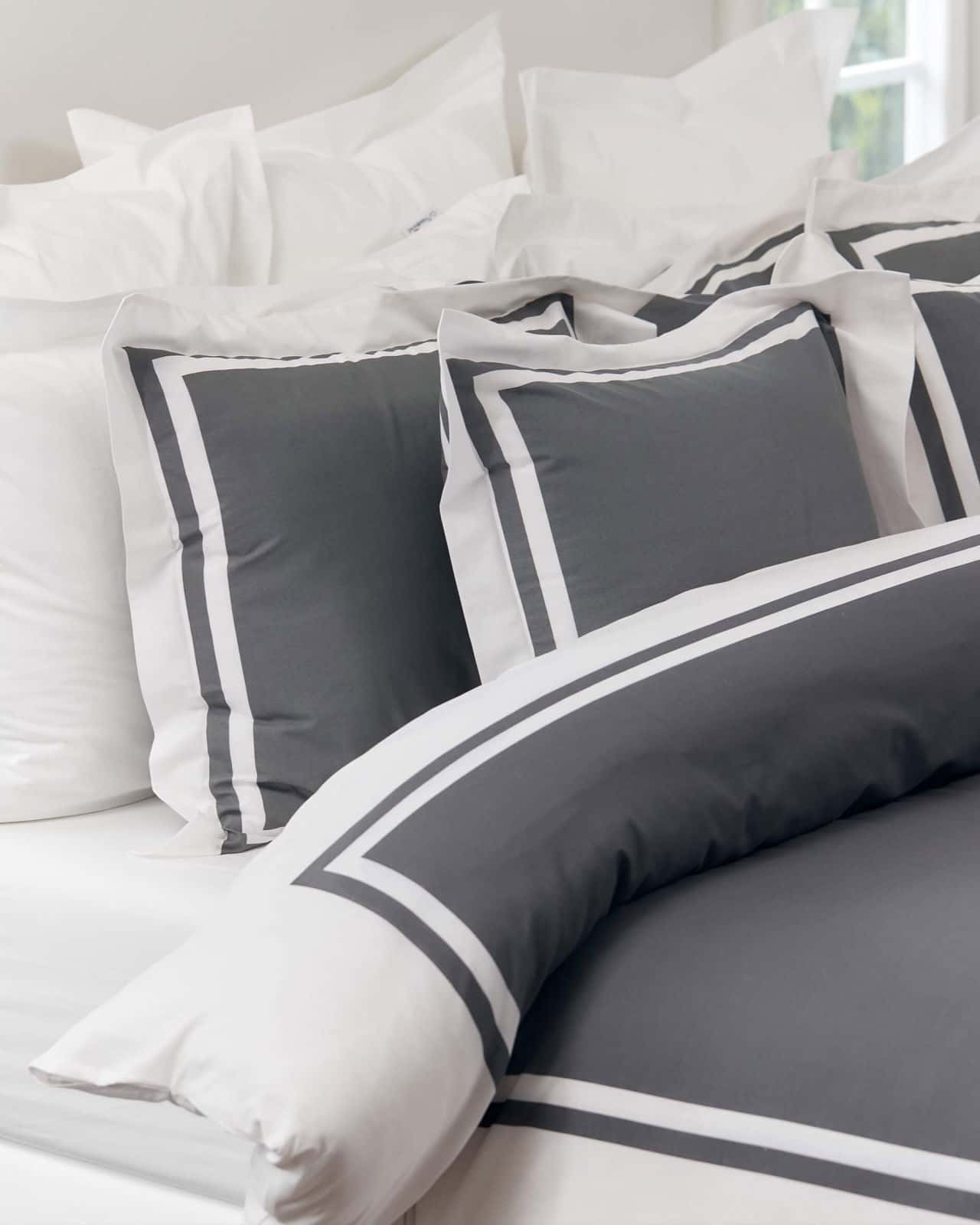 Oxford Påslakanset Grå och Vit