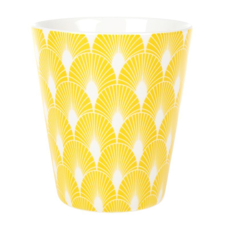 Lattemugg Gul Solfjäder 300 ml