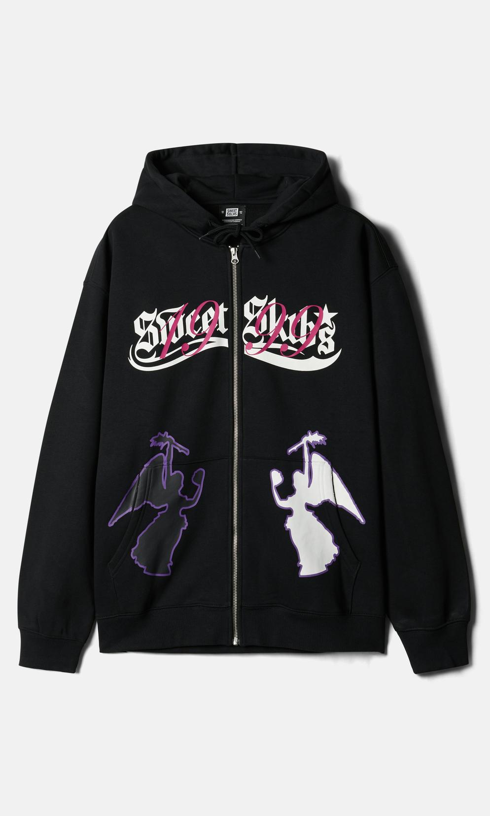 SWEET SKTBS Svart Zip-Hoodie Herr