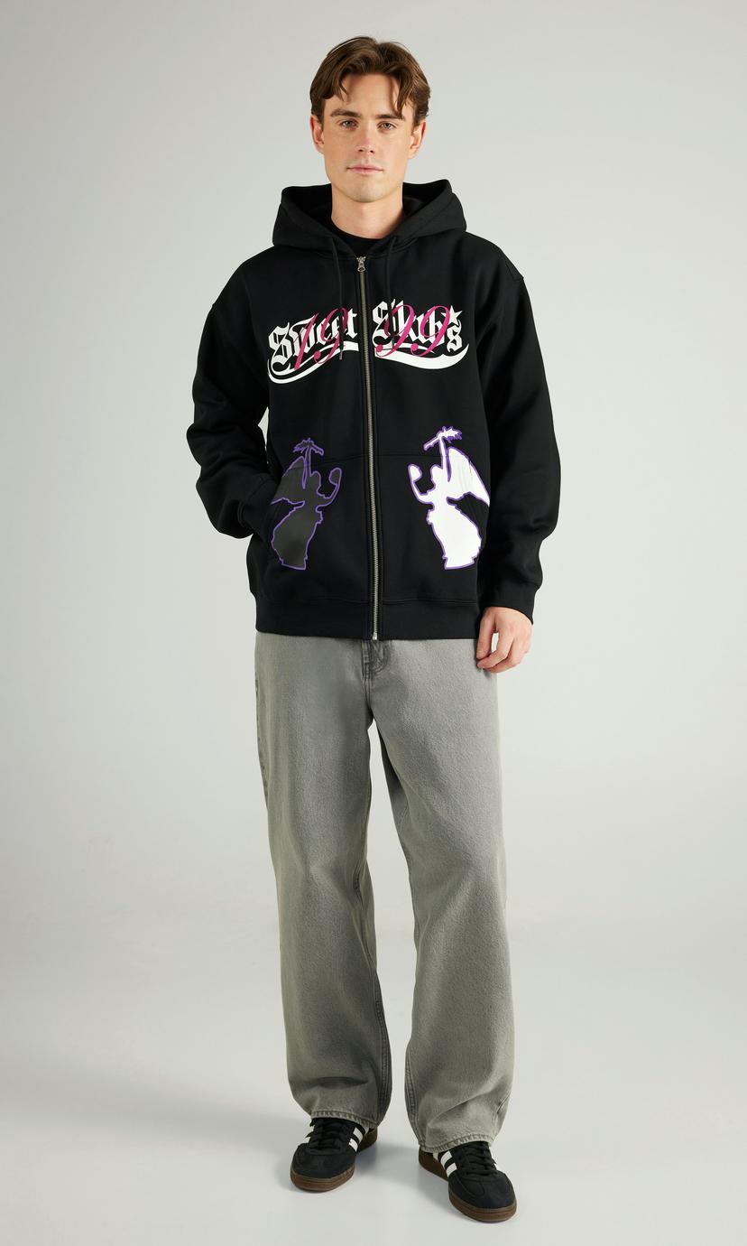 SWEET SKTBS Svart Zip-Hoodie Herr