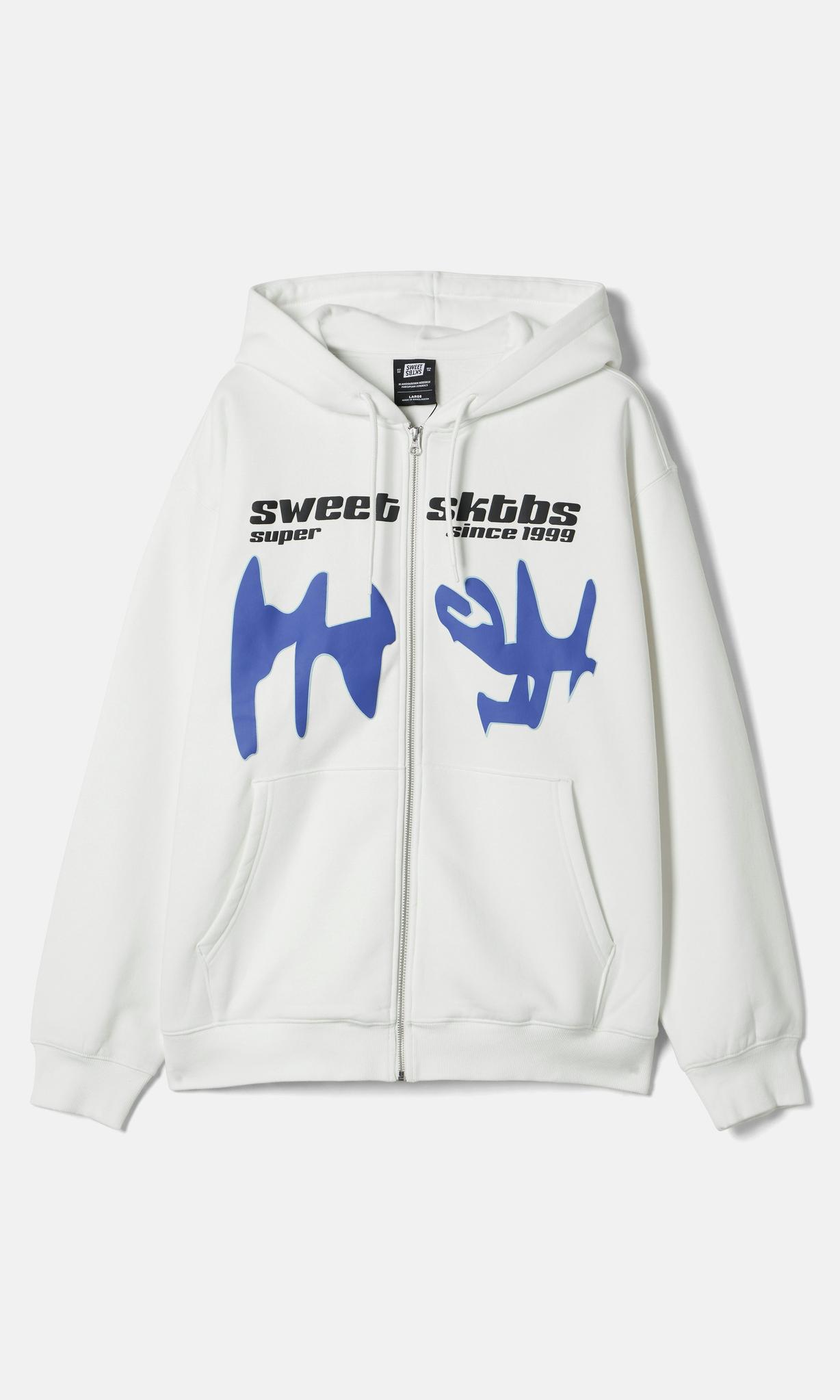 SWEET SKTBS Vit Zip-hoodie Herr