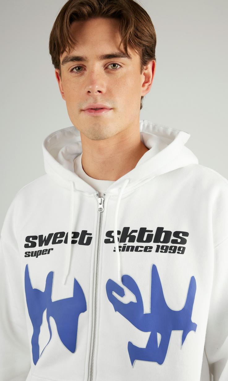 SWEET SKTBS Vit Zip-hoodie Herr