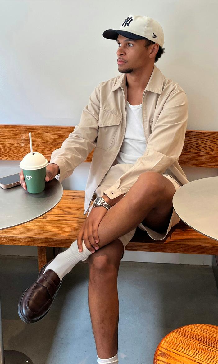 Yôke Ripstop Overshirt Beige Herr