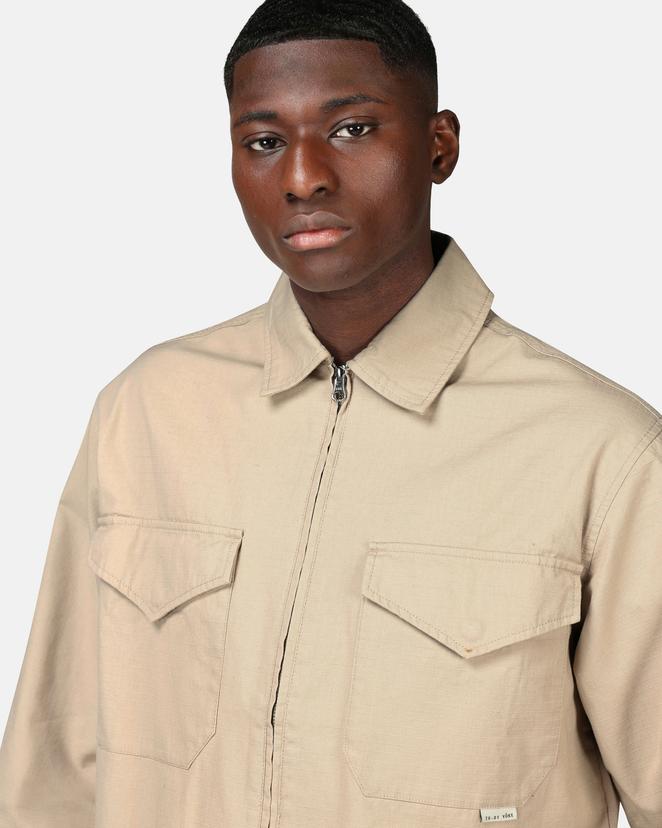 Yôke Ripstop Overshirt Beige Herr