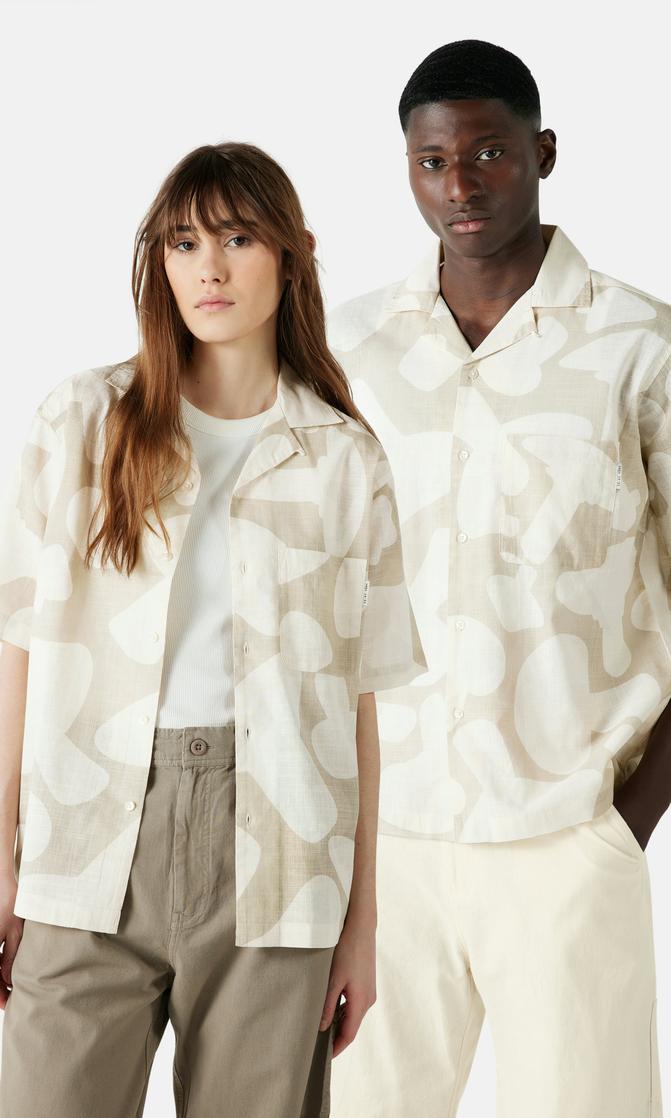 Yôke Kortärmad Vit Unisex Skjorta