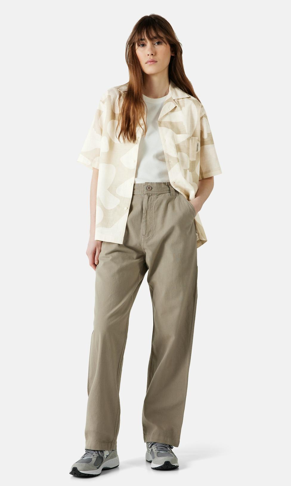 Yôke Kortärmad Vit Unisex Skjorta