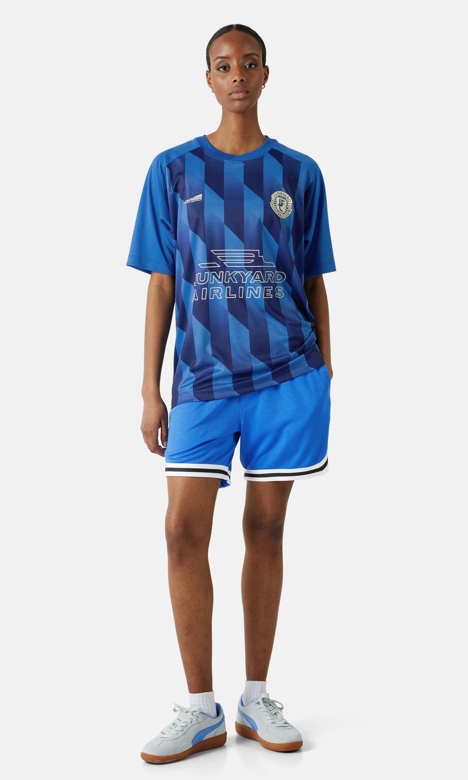 JUNKYARD Unisex Blå Mesh Shorts