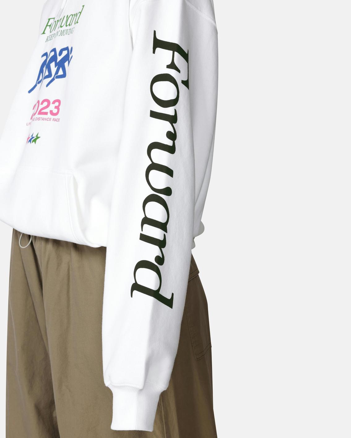 Vit Unisex Hoodie med Tryck