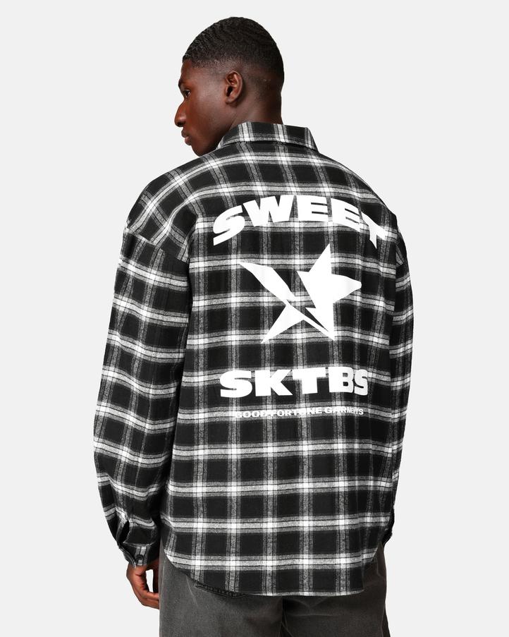 SWEET SKTBS Rutig Flanellskjorta Herr Svart