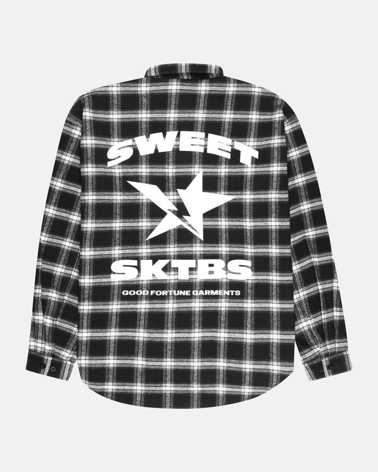 SWEET SKTBS Rutig Flanellskjorta Herr Svart