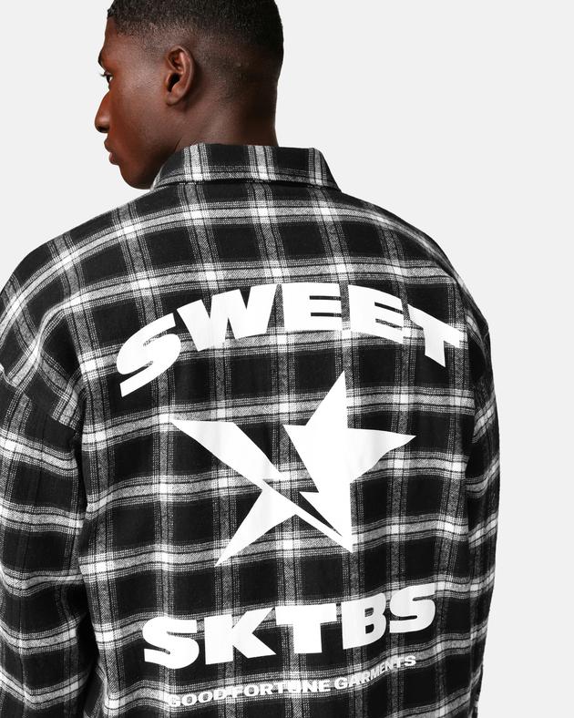 SWEET SKTBS Rutig Flanellskjorta Herr Svart