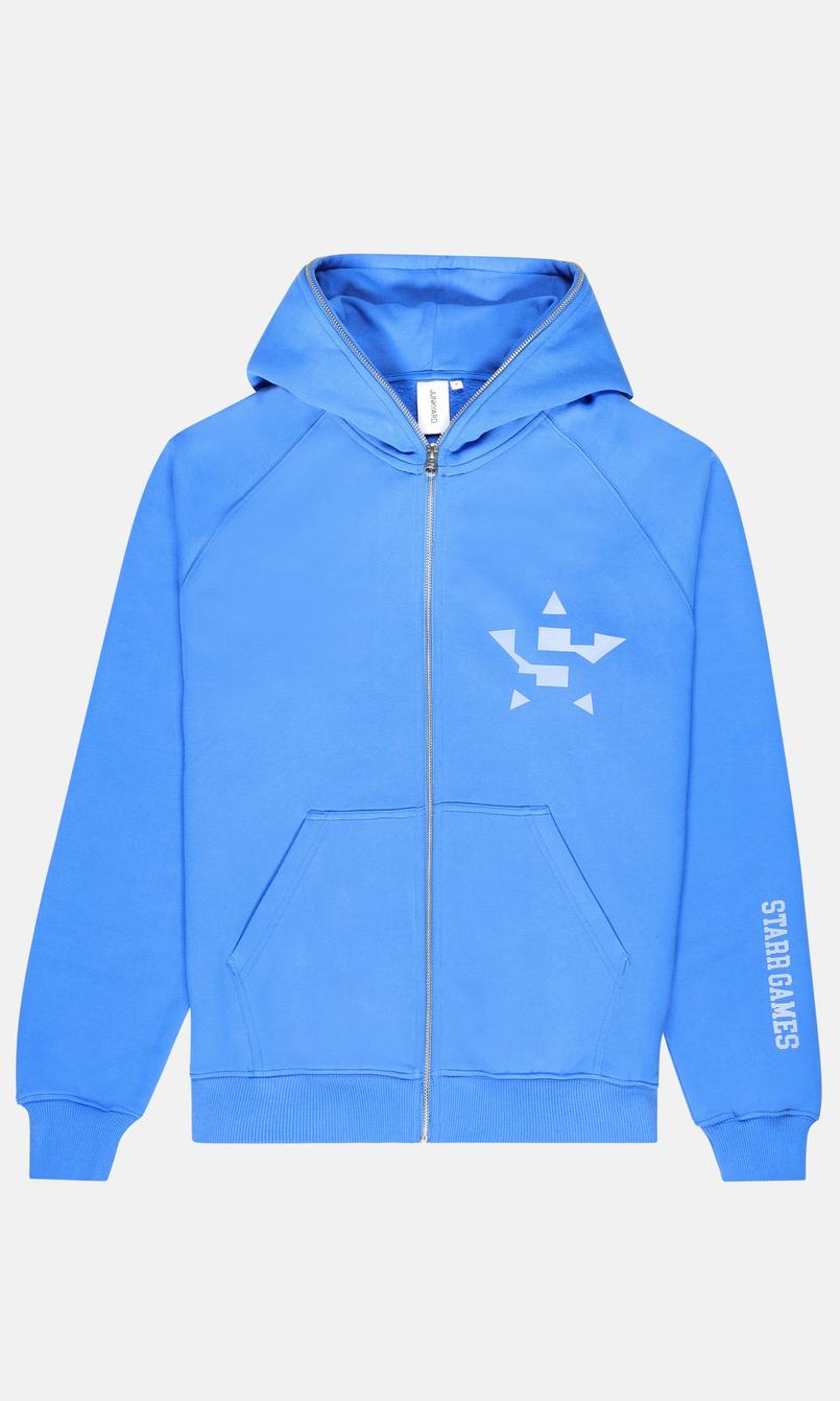 Junkyard Ljusblå Unisex Zip Hoodie