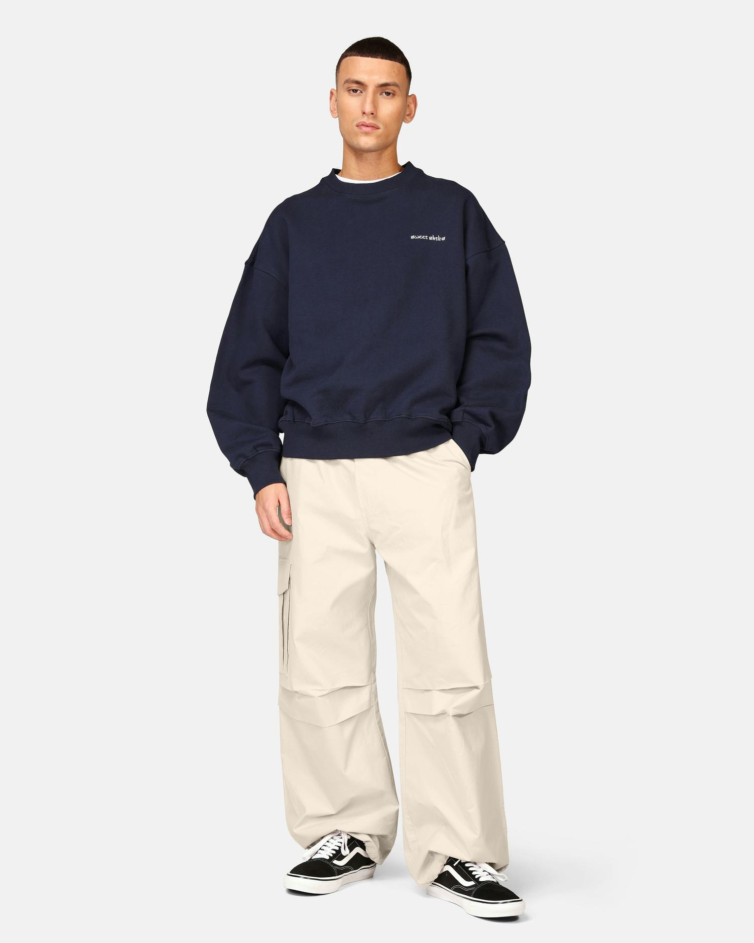 SWEET SKTBS Mega Parachutebyxor Off White Herr