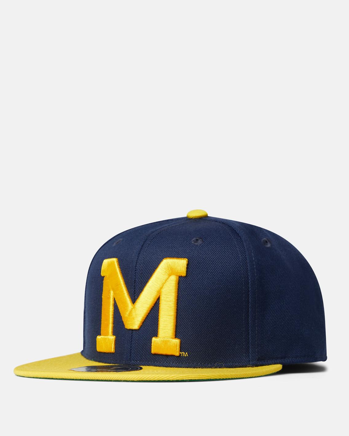 Mitchell & Ness Michigan Wolverines Marinblå Keps