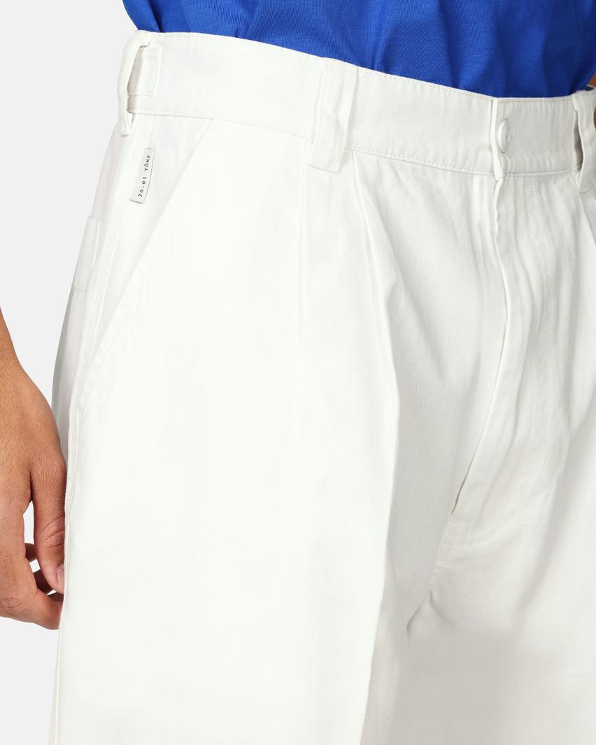 Yôke Byxa med Patchfickor Vit Herr