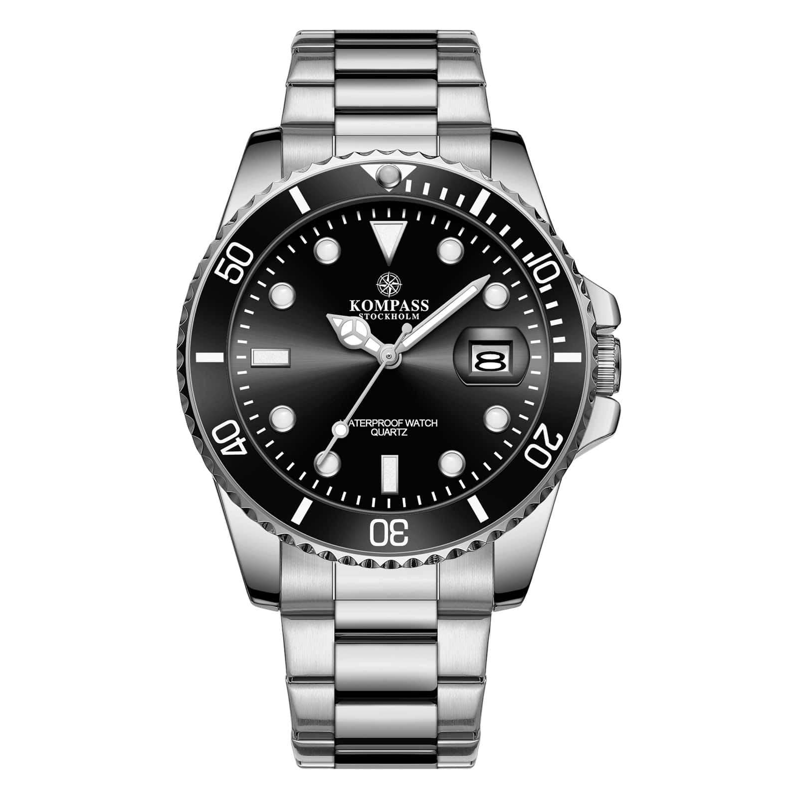 Kompass OceanXplorer Silver Black Watch