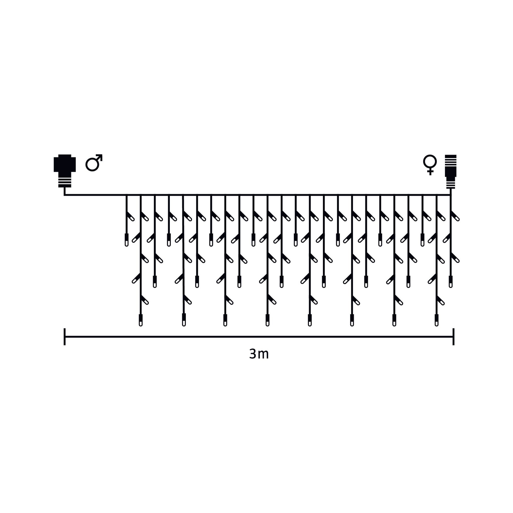 LED Istappsslinga 31V 3m IP44 Connect