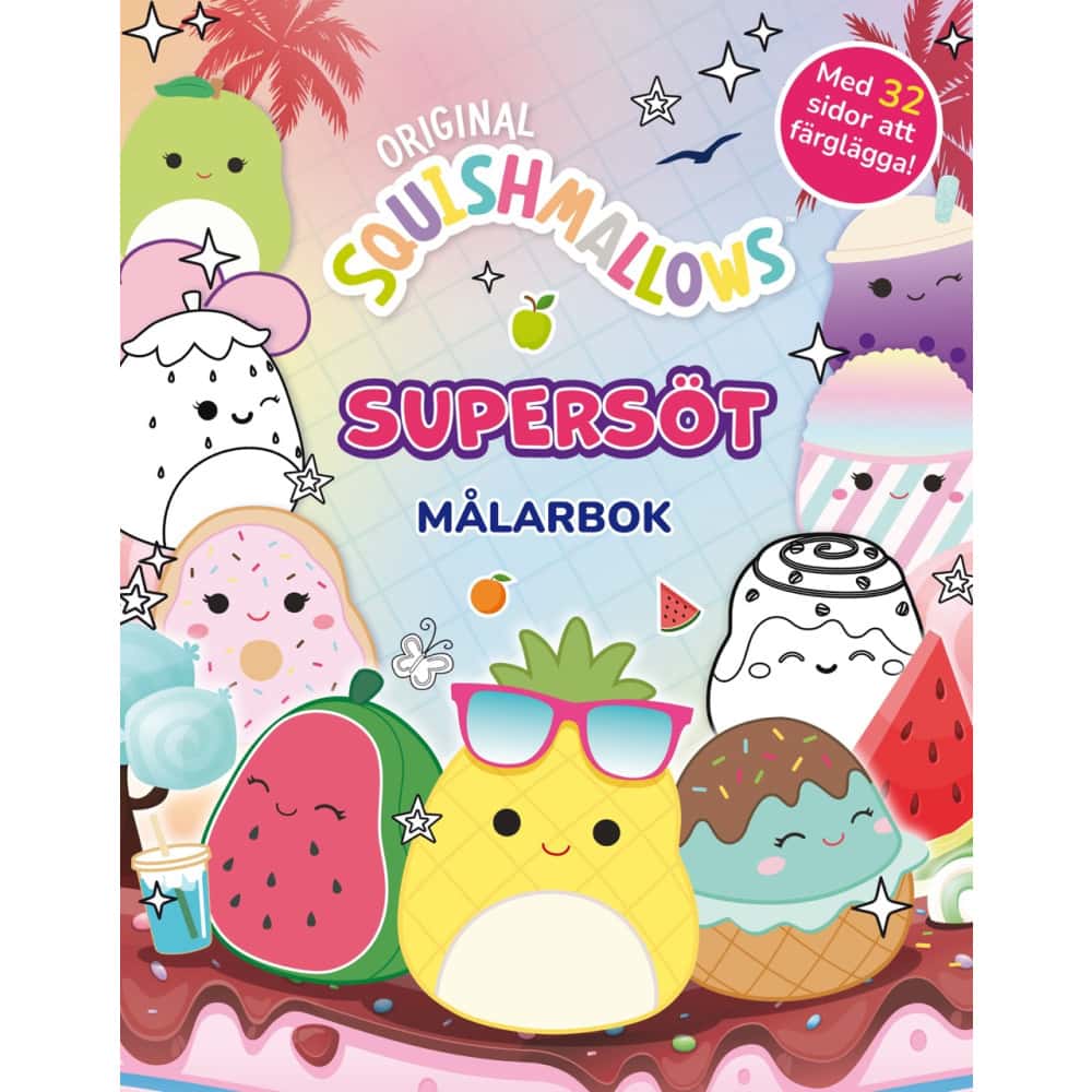 Supersöt Squishmallows Målarbok Häftad
