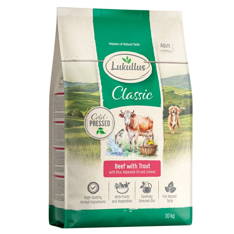 Lukullus kallpressat nötkött och öring