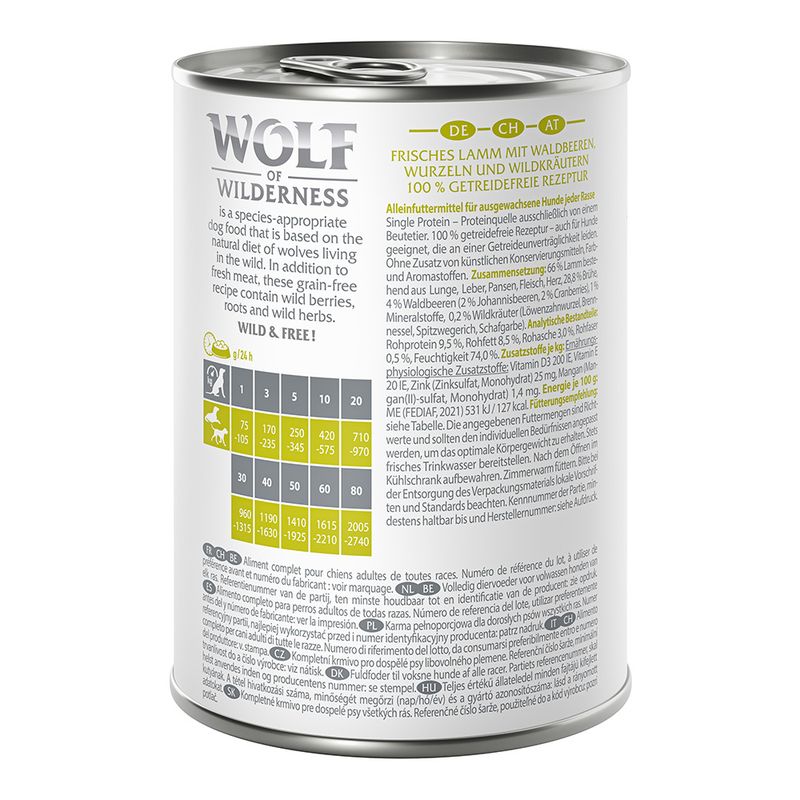 Wolf of Wilderness Adult Ekonomipack 12x400g