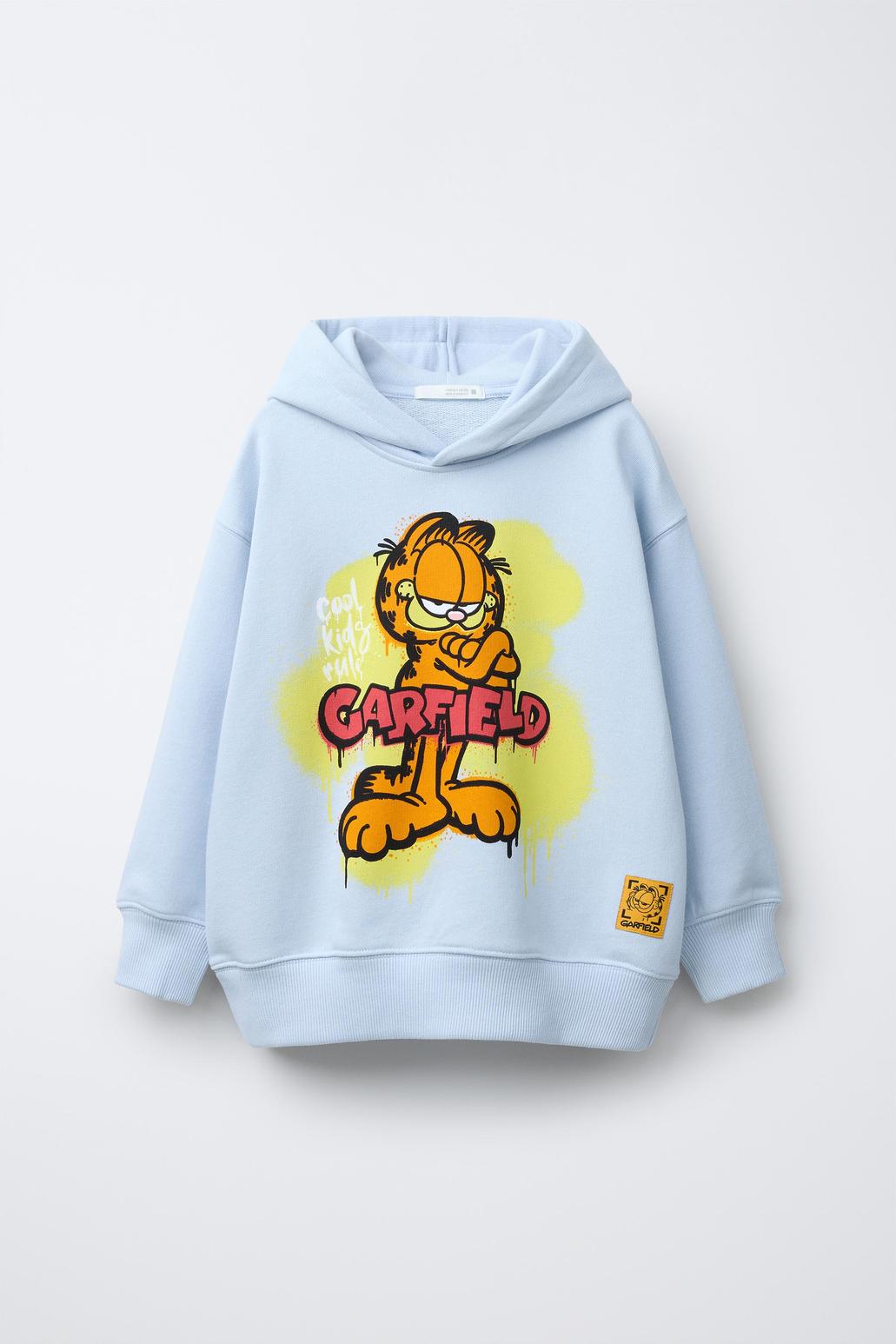 Ljusblå Garfield Graffiti Sweatshirt