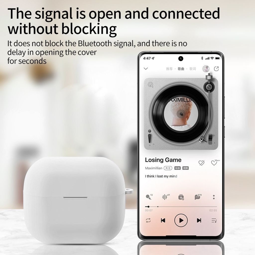 Silikonfodral för Samsung Galaxy Buds 3 Vit