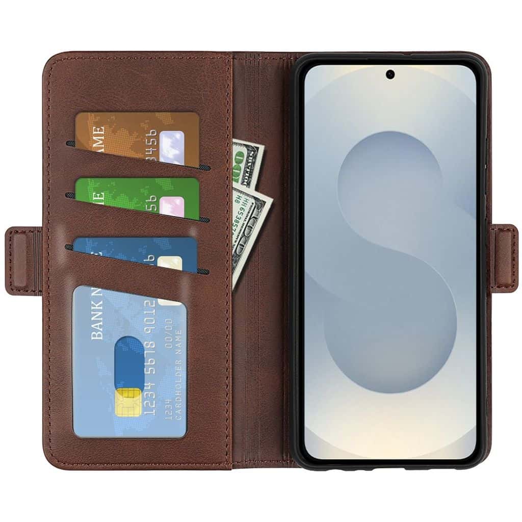 Samsung Galaxy S25 Edge Plånboksfodral Brun