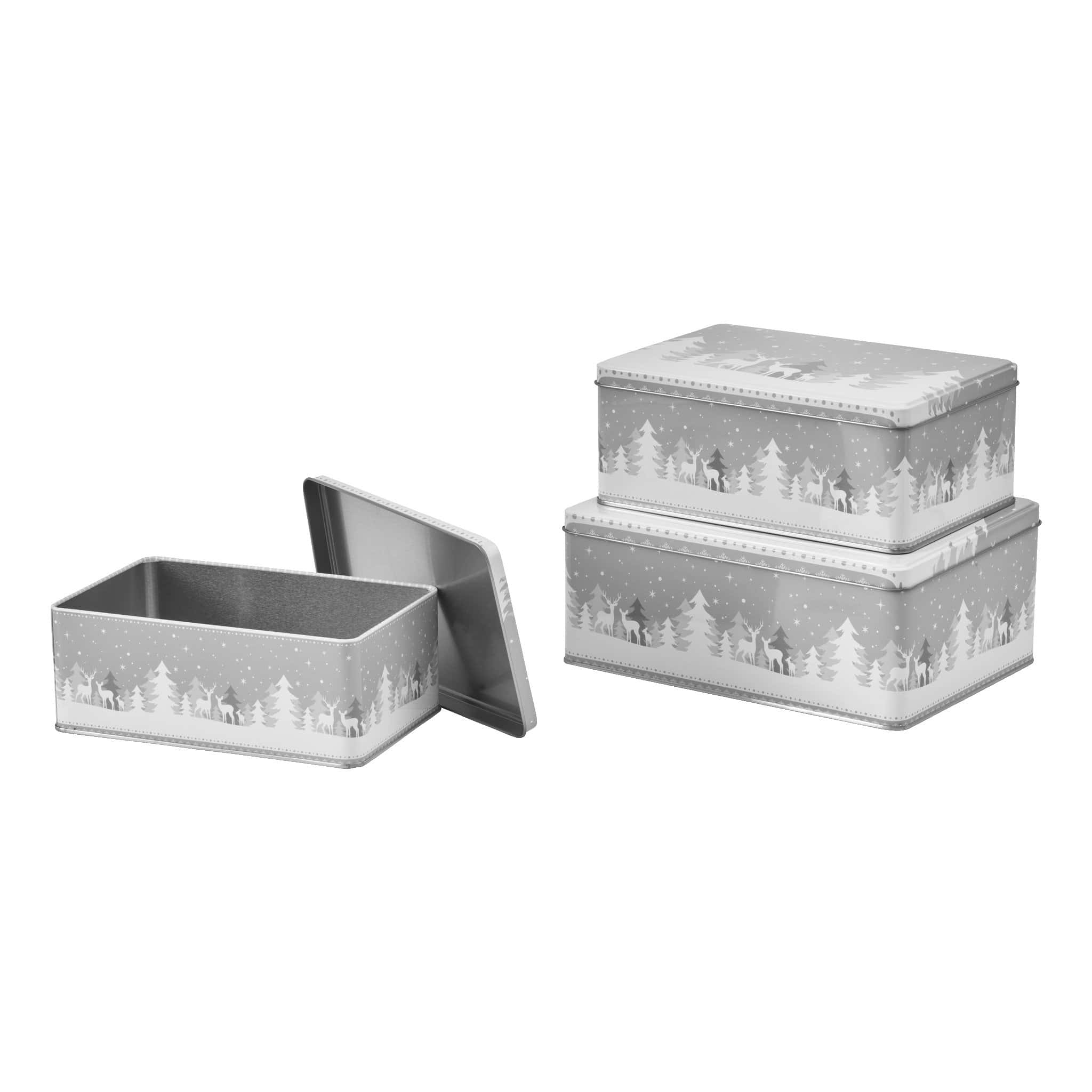 Plåtburkar Set om 3 Delar