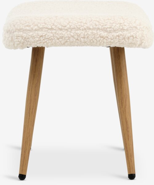 Fotpall HUNDESTED Offwhite Teddy Beklädnad