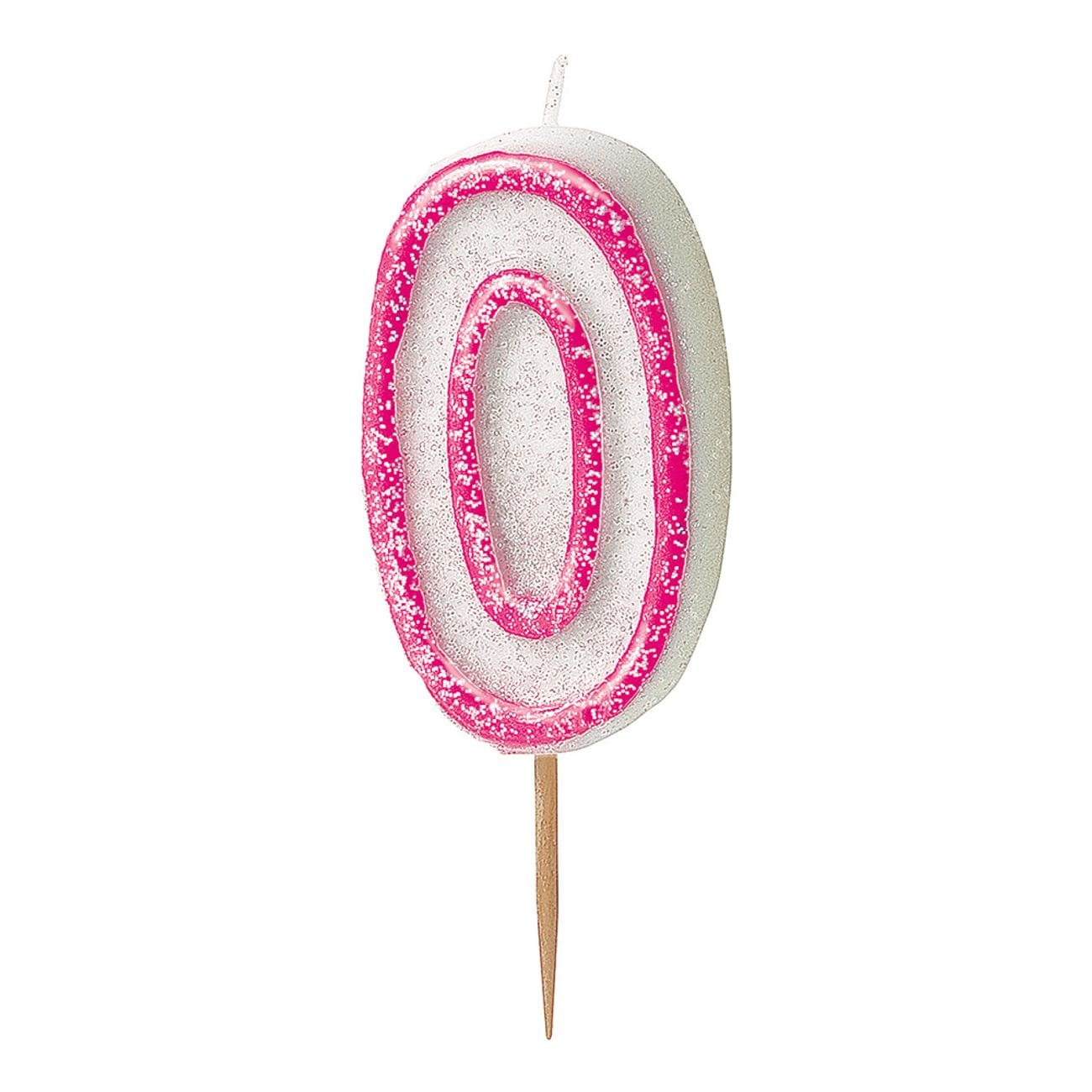 Glittrande Rosa Tårtljus Set