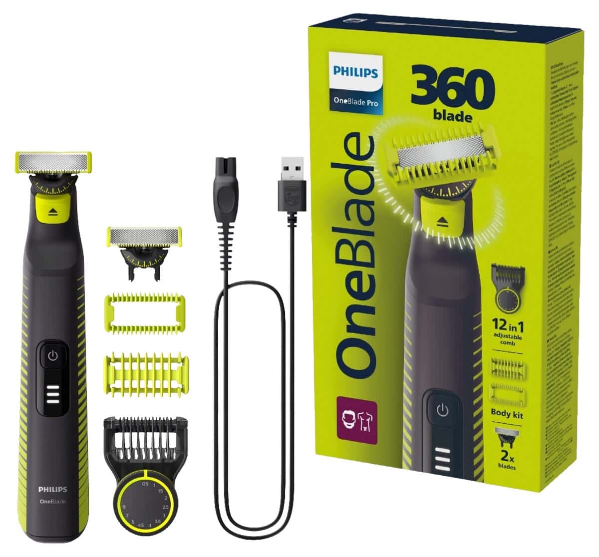 Philips OneBlade Pro 360 Skäggtrimmer