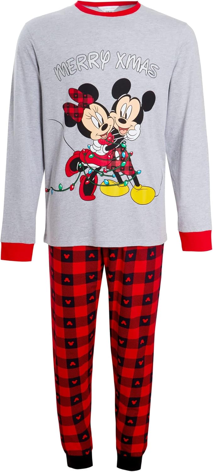 Matchande familj-julpyjamas med Musse och Mimmi